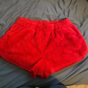 Fuzzy shorts from Aerie